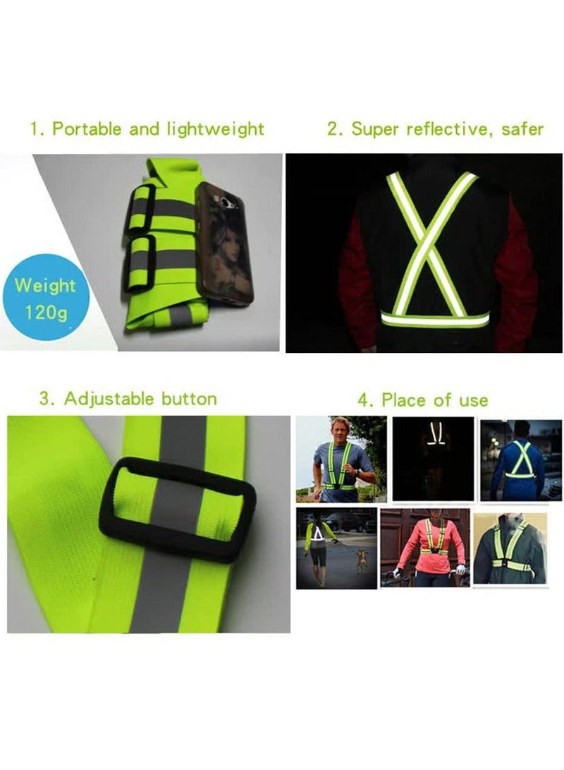 Crony High Visibility Reflective Safety Vest for Electric Scooter, Cycling, Running, and Work – Unisex, Adjustable Elastic Strap, Fluorescent Warp-Knitted Fabric, Durable & Washable, High-Intensity Reflective Lattice for Enhanced Safety, Ideal for Nighttime & Outdoor Activities, Easy-to-Use Velcro Closure, Perfect for Road Construction, Night Running, Cycling, and More - Image 5